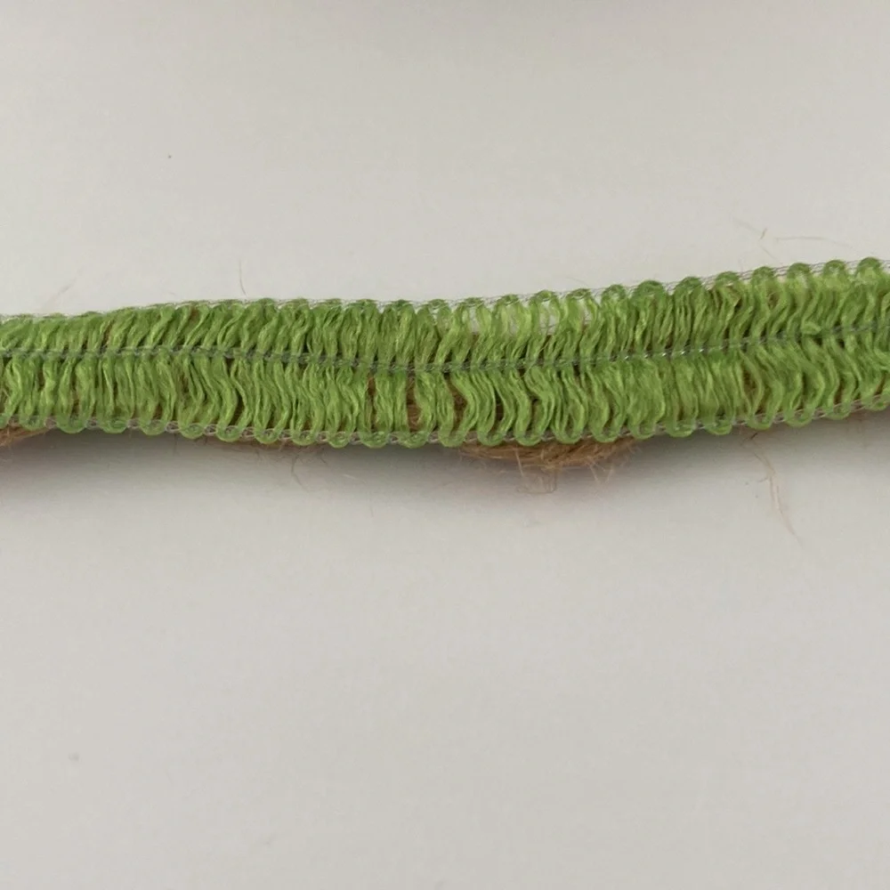 10 Rolls Offray Floral Ribbon Spring Green Jute Brown 1/2 inch